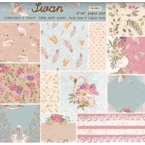 Swan (Pack of 24 sheets) - 6 by 6 inch