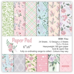 With You (Pack of 24 sheets) - 6 by 6 inch