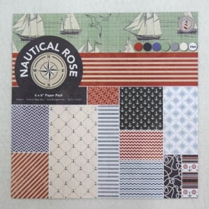 Nautical Rose (Pack of 24 sheets) - 6 by 6 inch