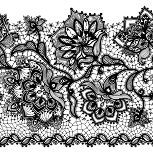 German Decoupage Napkins (5 pcs) - Gloria Black