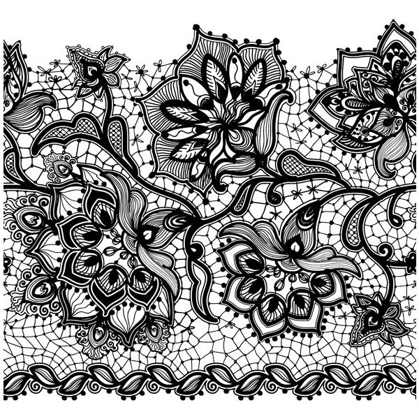German Decoupage Napkins (5 pcs) - Gloria Black