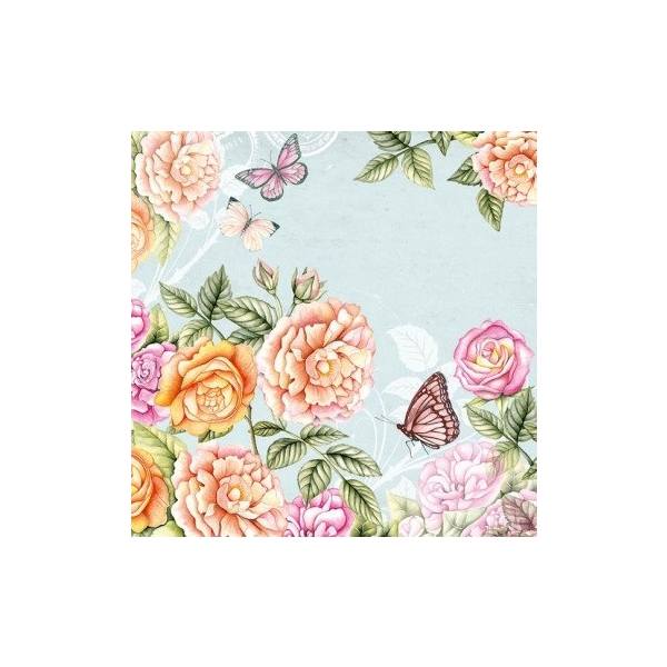 German Decoupage Napkins (5 pcs) - Botanical Garden Green