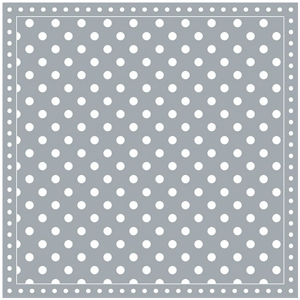 German Decoupage Napkins (5 pcs) - Stripes Dots Grey