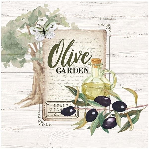 German Decoupage Napkins (5 pcs) - Olive Garden
