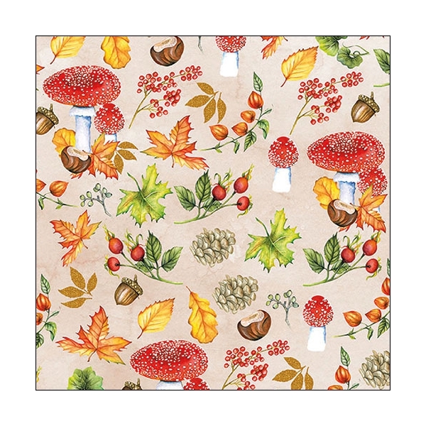 German Decoupage Napkins (5 pcs) - Autumn Pattern