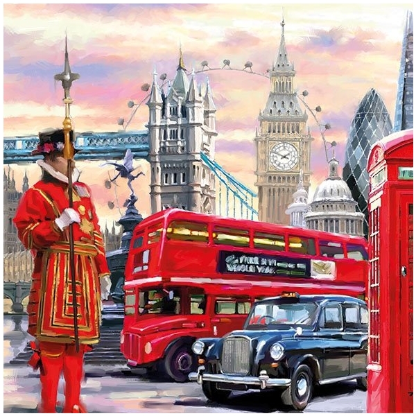 German Decoupage Napkins (5 pcs) - London Street