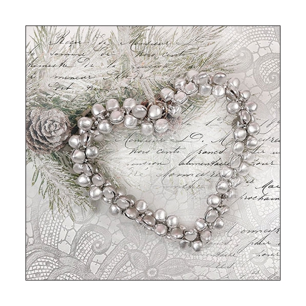 German Decoupage Napkins (5 pcs) - Heart of Pearls