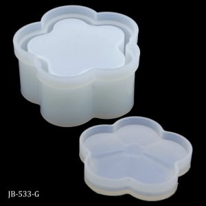 Silicone Jewellery Flower Box Moulds (Base and Lid) (JB-533-G)