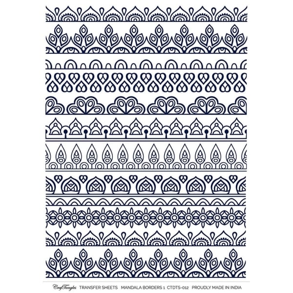 CrafTangles A4 Transfer It Sheets - Mandala Borders 1