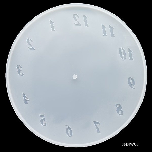 10 inch Number Clock Silicone Clay Mould