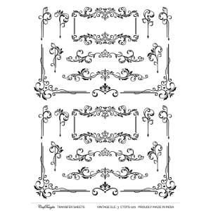CrafTangles A4 Transfer It Sheets - Vintage Elements 3