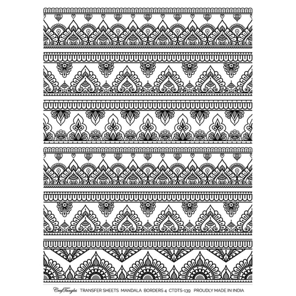 CrafTangles A4 Transfer It Sheets - Mandala Borders 4