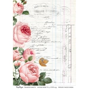 CrafTangles A4 Transfer It Sheets - Vintage Rosette 3