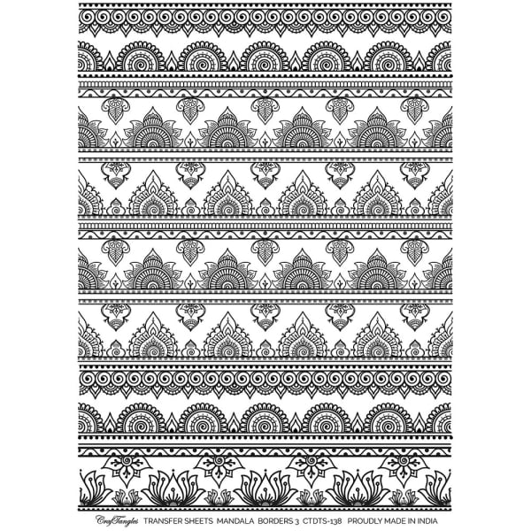 CrafTangles A4 Transfer It Sheets - Mandala Borders 3