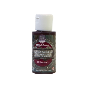 Prima Finnabair Art Alchemy Liquid Acrylic Paint 1 Fluid Ounce - Crimson