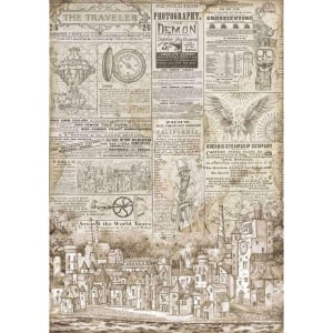 Stamperia Rice Paper A3 - The Traveler Sir Vagabond