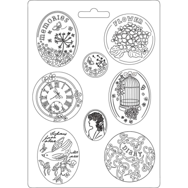Stamperia Soft Maxi Mould 8.5"X11.5" - Hortensia