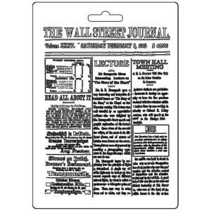 Stamperia Soft Maxi Mould A5 - Wall Street Journal Calligraphy