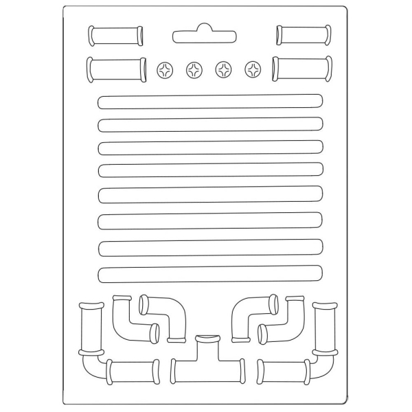 Stamperia Soft Maxi Mould A5 - Pipes Lady Vagabond