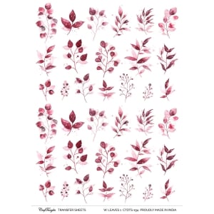 CrafTangles A4 Transfer It Sheets - Watercolour Leaves 1