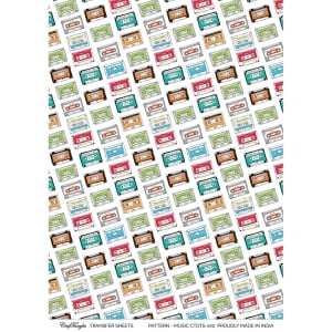 CrafTangles A4 Transfer It Sheets - Pattern Music