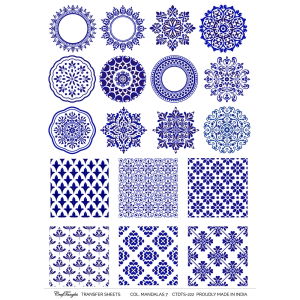 CrafTangles A4 Transfer It Sheets - Colourful Mandalas 7