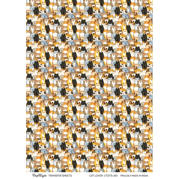 CrafTangles A4 Transfer It Sheets - Cat Lover