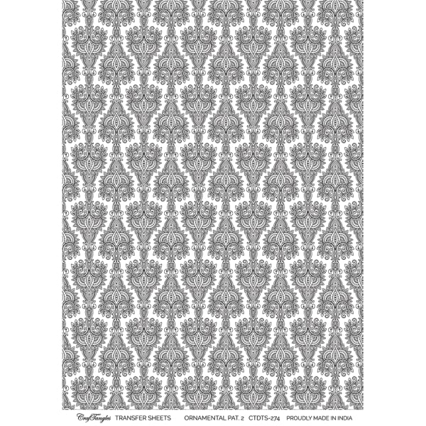 CrafTangles A4 Transfer It Sheets - Ornamental Pattern 2