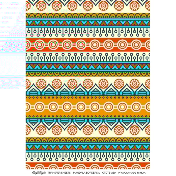 CrafTangles A4 Transfer It Sheets - Mandala Borders 5
