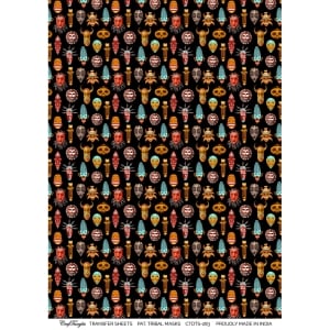 CrafTangles A4 Transfer It Sheets - Tribal Masks