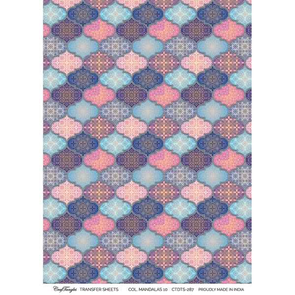 CrafTangles A4 Transfer It Sheets - Colourful Mandalas 10