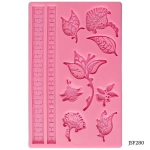 Many Flowers Silicone Clay Mould