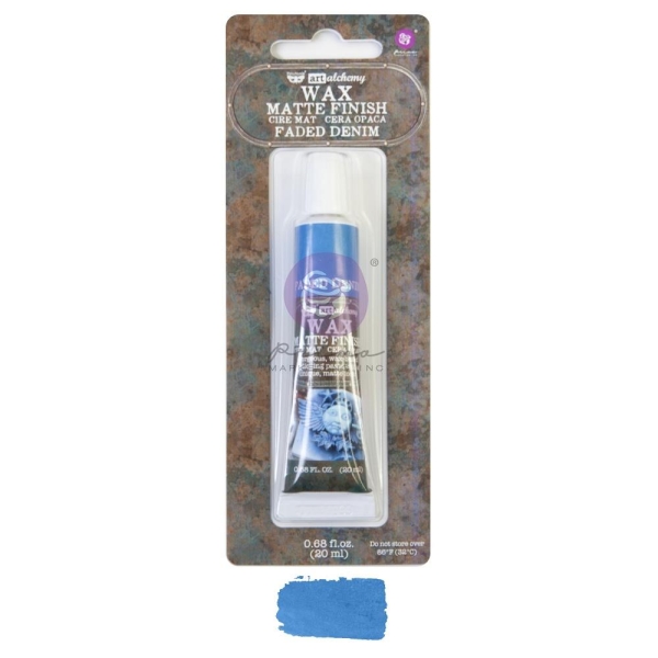 Finnabair Prima Art Alchemy Matte Wax .68 Fluid Ounce - Faded Denim