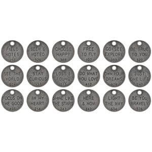 Tim Holtz Idea-Ology Metal Adornments 18/Pkg - Thought Tokens