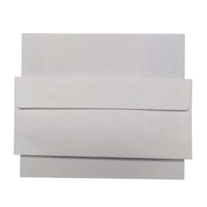 CrafTangles Slimline card size Notelets - 250 gsm - Plain White (10 pcs) - Card bases and coordinating envelopes