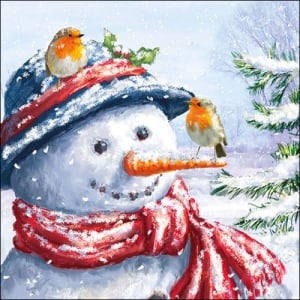 German Decoupage Napkins (5 pcs) - Keeping Company (Christmas)