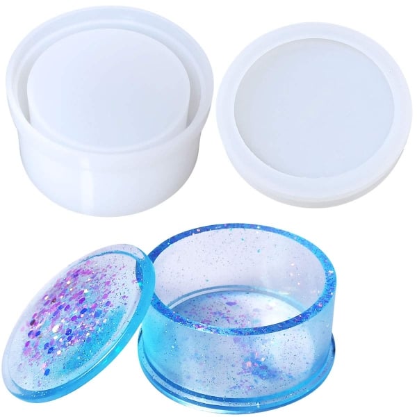 Silicone Jewellery Box Round Moulds (Base and Lid)