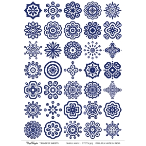 CrafTangles A4 Transfer It Sheets - Small Mandalas 1