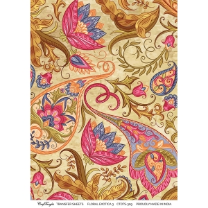 CrafTangles A4 Transfer It Sheets - Floral Exotica 3