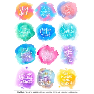 CrafTangles A4 Transfer It Sheets - Quotes - Everyday Quotes 6