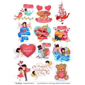 CrafTangles A4 Transfer It Sheets - Valentine's Day 2