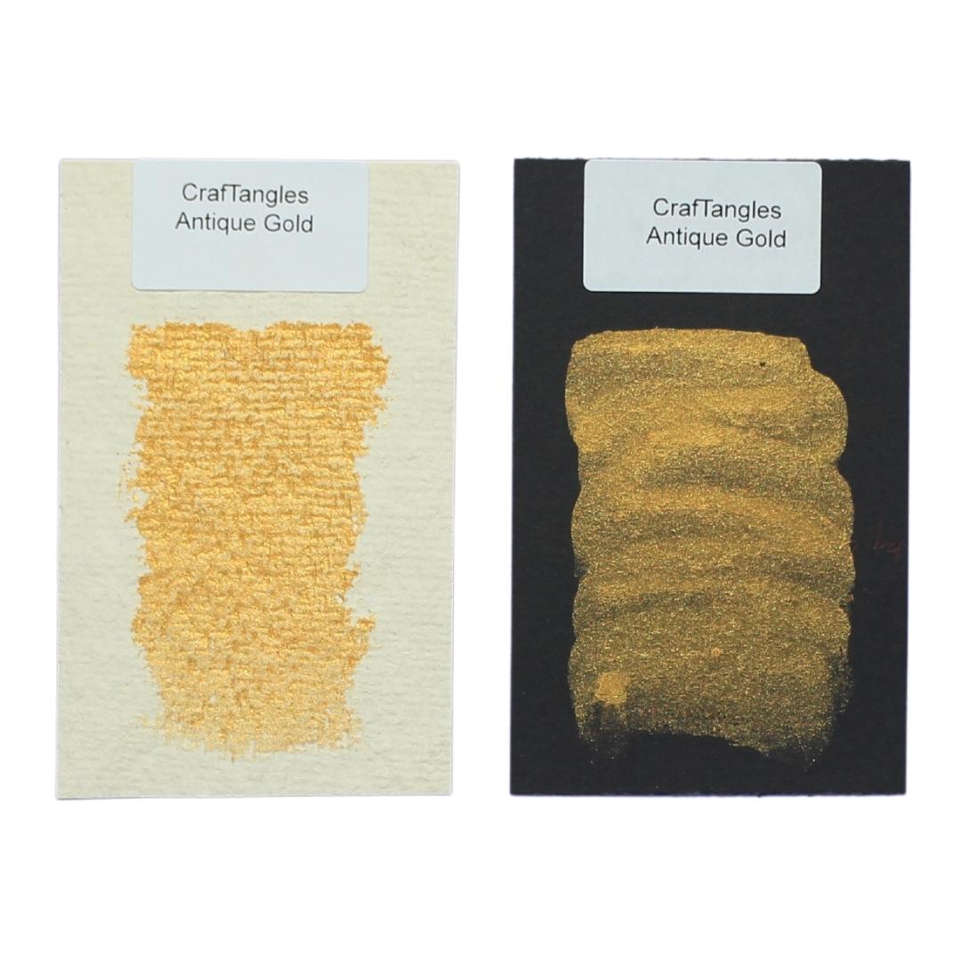 CrafTangles Watercolour Full Pans - Antique Gold CrafTangles Watercolor Pans Swatch Antique Gold CrafTangles_Watercolor_Pans_Swatch_Antique_Gold