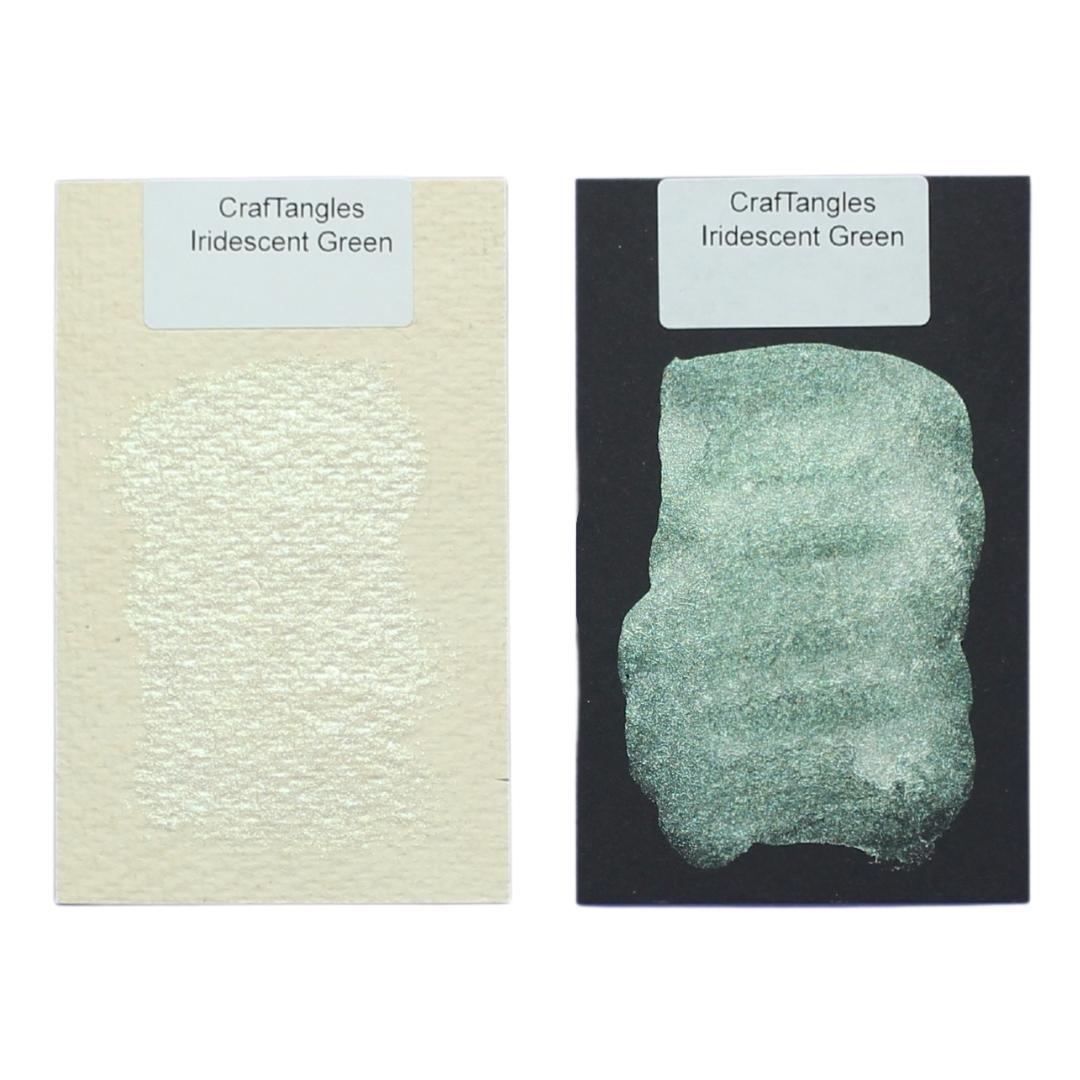 CrafTangles Watercolour Full Pans - Iridescent Green CrafTangles Watercolor Pans Swatch Iridescent Green CrafTangles_Watercolor_Pans_Swatch_Iridescent_Green