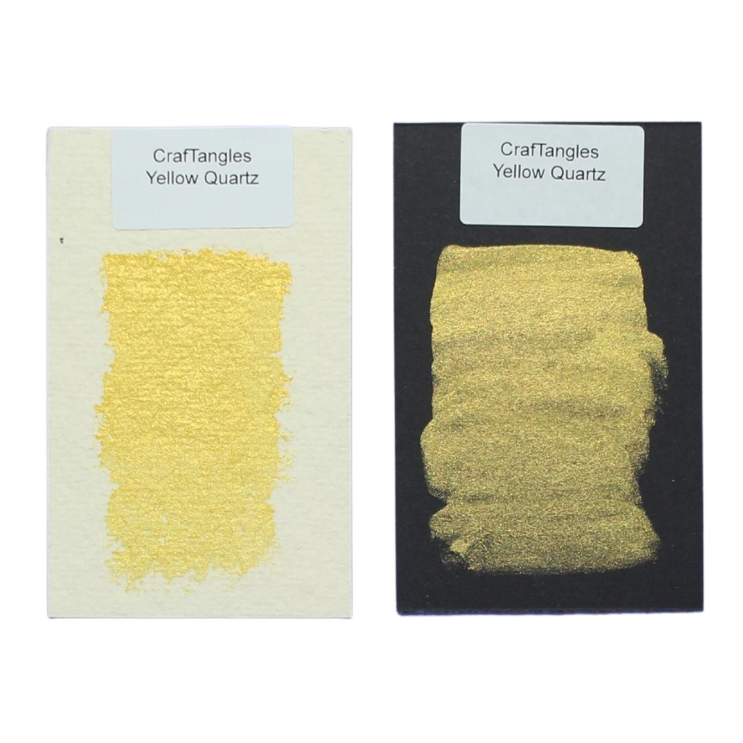 CrafTangles Watercolour Full Pans - Yellow Quartz CrafTangles Watercolor Pans Swatch Yellow Quartz CrafTangles_Watercolor_Pans_Swatch_Yellow_Quartz