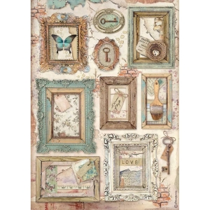 Stamperia Rice Paper A4 - Frames, Atelier Des Arts