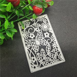 Steel Background Dies - Butterflies and Leaves Grid