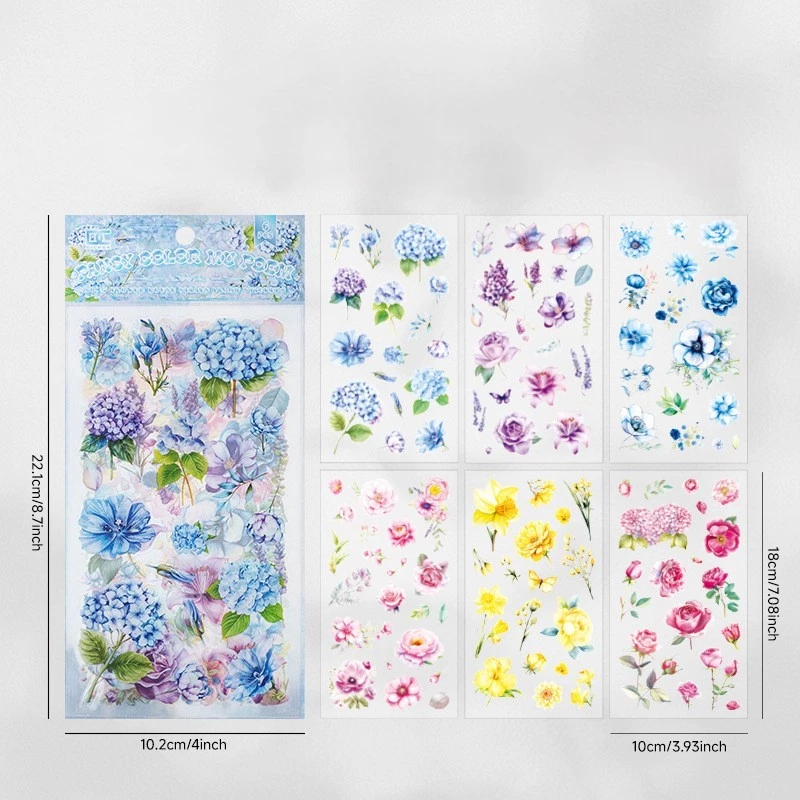 PET Clear Stickers (6 sheets) – Pansy Colour Mu Poem (QHHF) pet clearSticker 20pcs QHHF Pansy PET Clear Stickers (6 sheets) – Pansy Colour Mu Poem (QHHF)