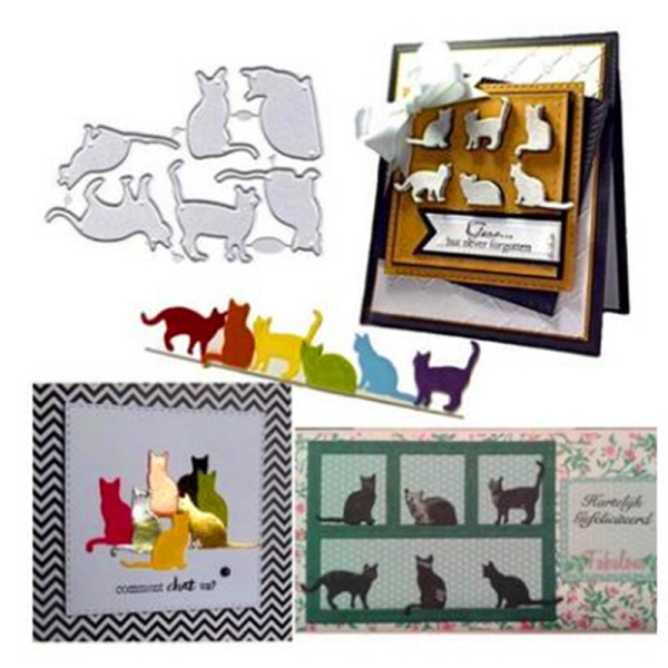 Steel Cutting Dies - Cats (Set of 6 dies) - Image 2