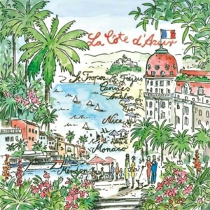 German Decoupage Napkins (5 pcs) - Cote d Azour
