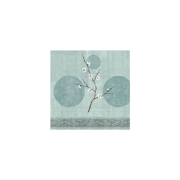 German Decoupage Napkins (5 pcs) - Flower Art Green